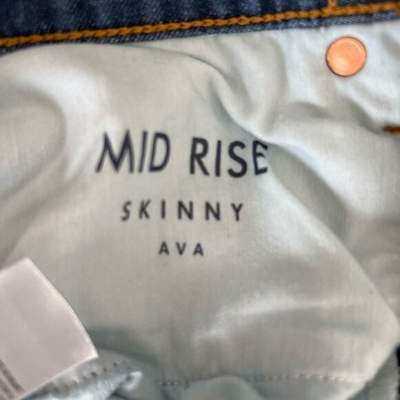 Lucky Brand Ava mid rise skinny blue jeans size 26 - Picture 5 of 8